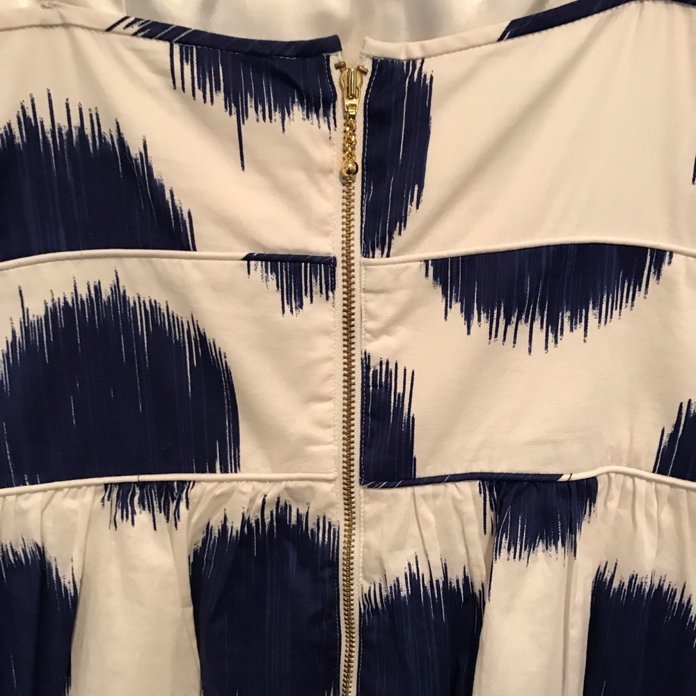 Kate Spade ♠️  Caroline Blue & White Dot Cotton Summer Dress, Size 6 - Picture 7 of 8